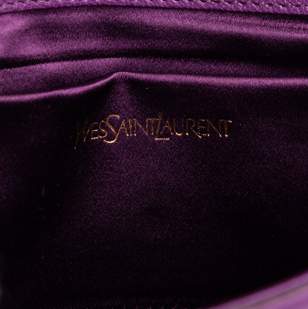 Pochette Clutch Belle De Jour Cuir Galet Violet