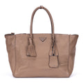 Shoulder Bag Square Flat Crossbody Dark Beige Deerskin Leather