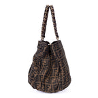 Bolso de mano Mia Tote grande de lona Zucca marrón