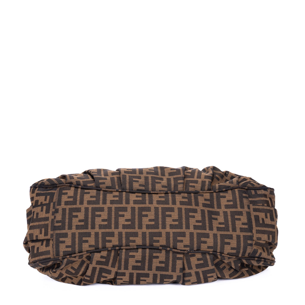 Bolso de mano Mia Tote grande de lona Zucca marrón
