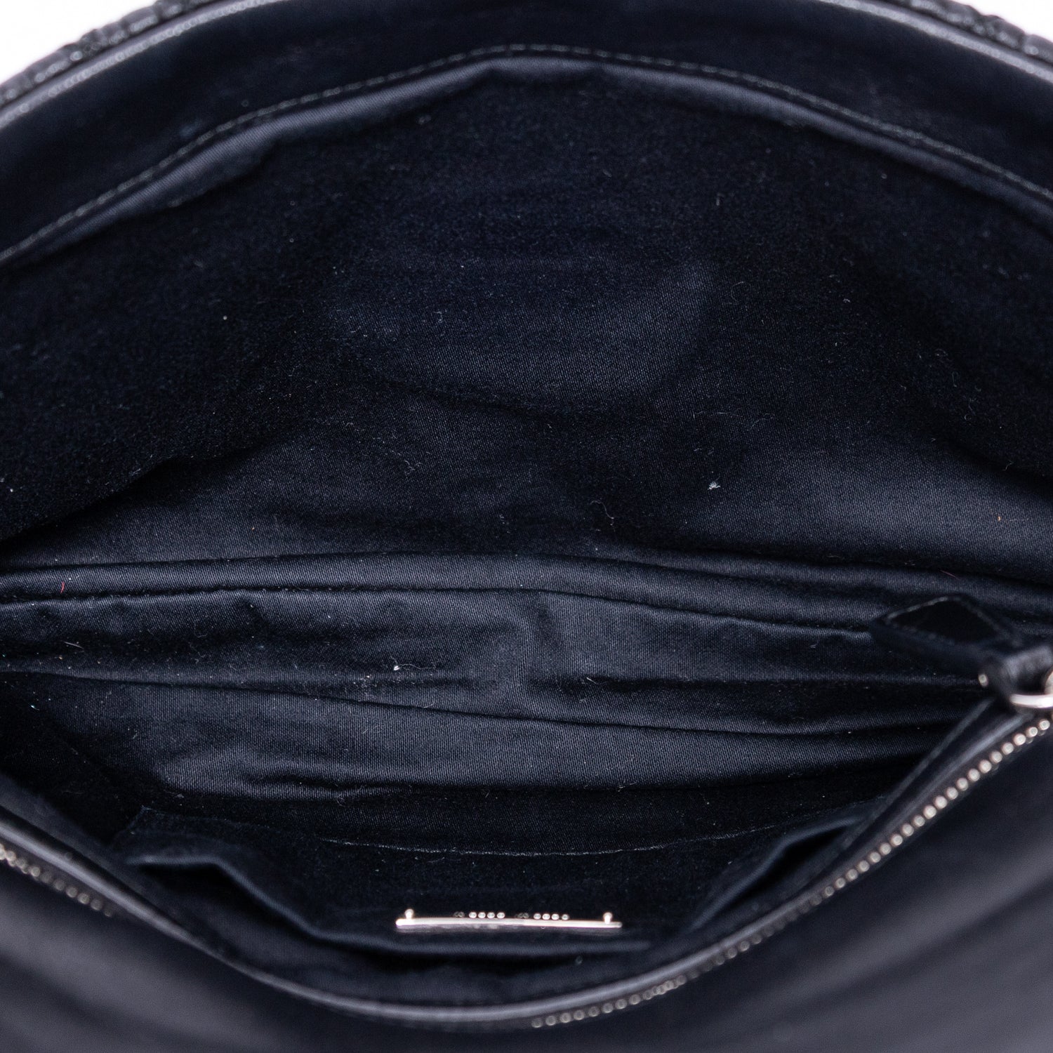 Shoulder Bag Medium Crystal Chain Flap Clutch Black Nappa Matelasse Leather