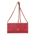 Wallet Wallet on Chain Crossbody Red Saffiano Leather