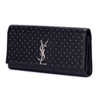 Clutch Studed Kate Clutch Black Smooth Studded Calfskin Leather