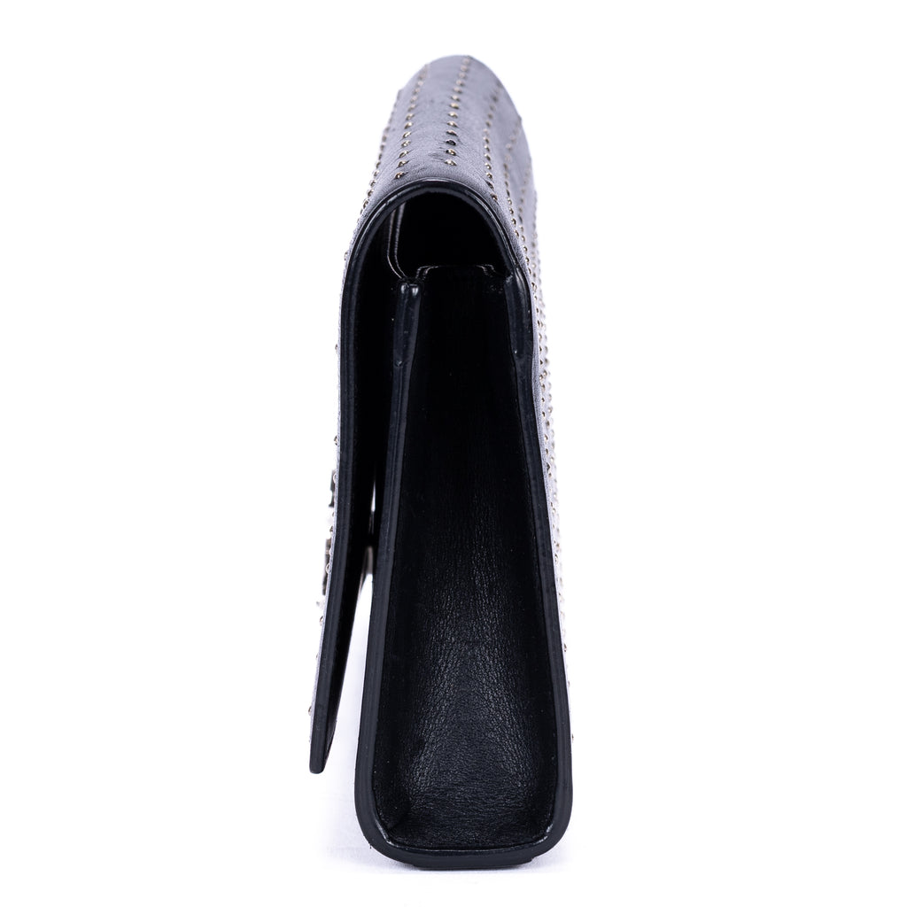 Clutch Studed Kate Clutch Black Smooth Studded Calfskin Leather