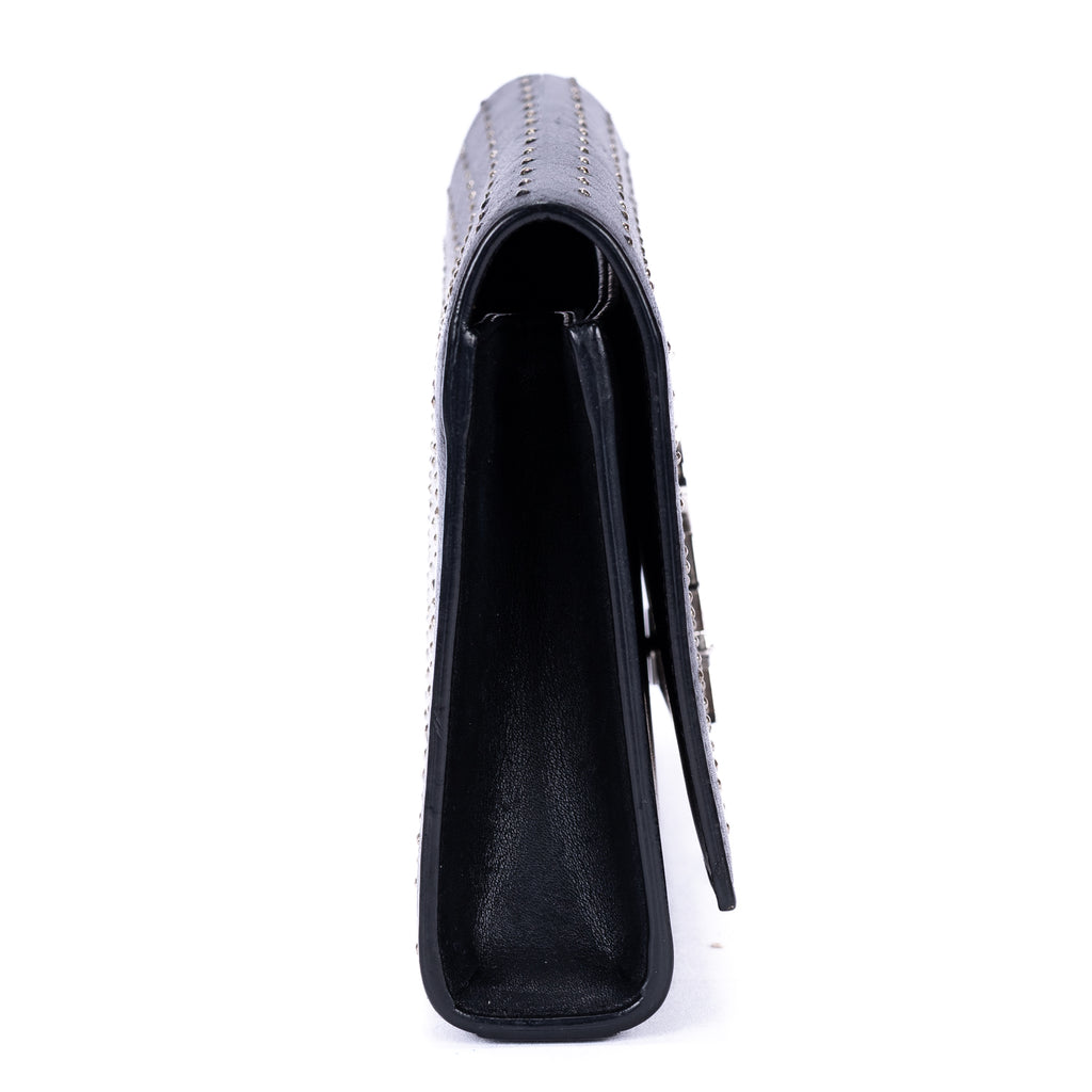 Clutch Studed Kate Clutch Black Smooth Studded Calfskin Leather