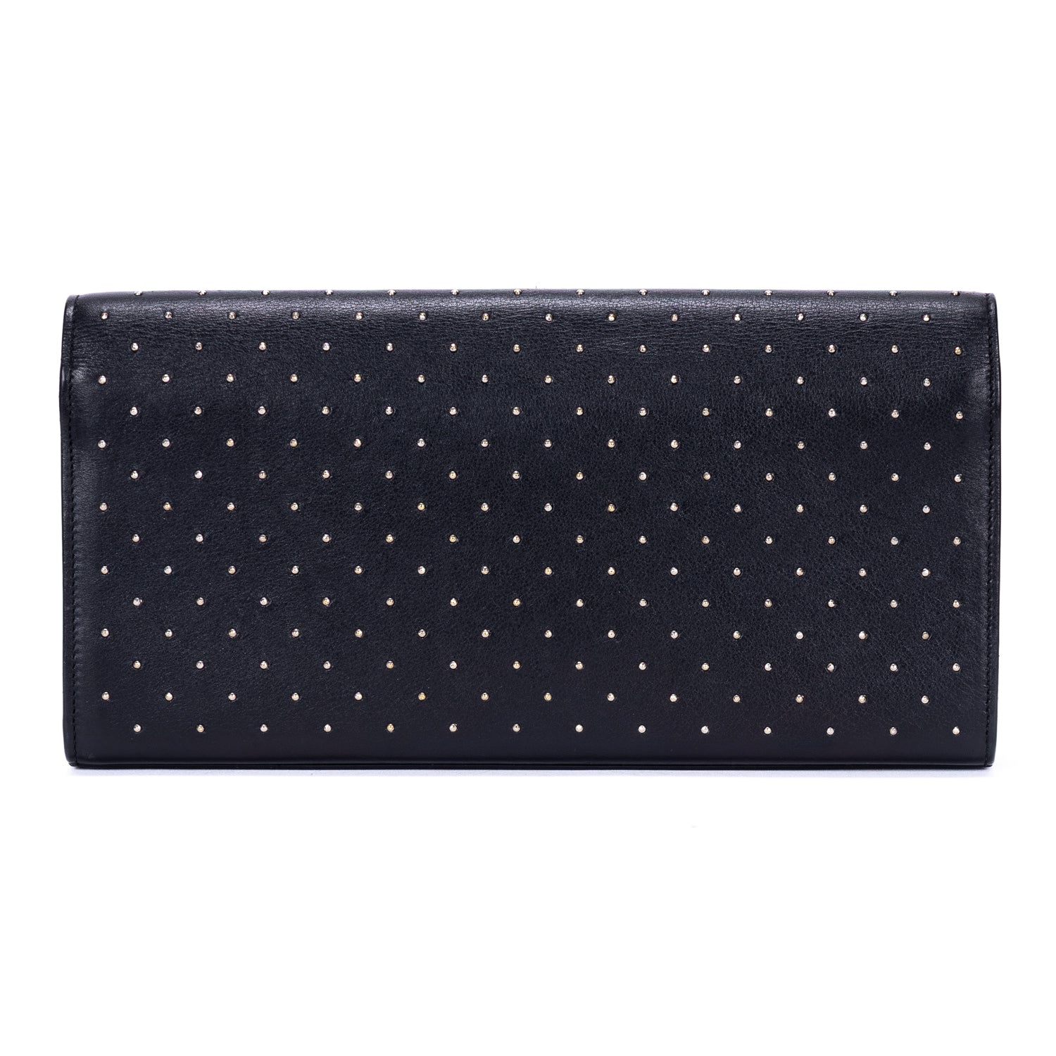 Clutch Studed Kate Clutch Black Smooth Studded Calfskin Leather