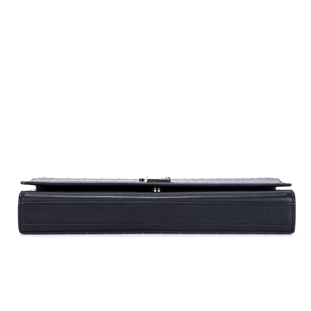 Clutch Studed Kate Clutch Black Smooth Studded Calfskin Leather