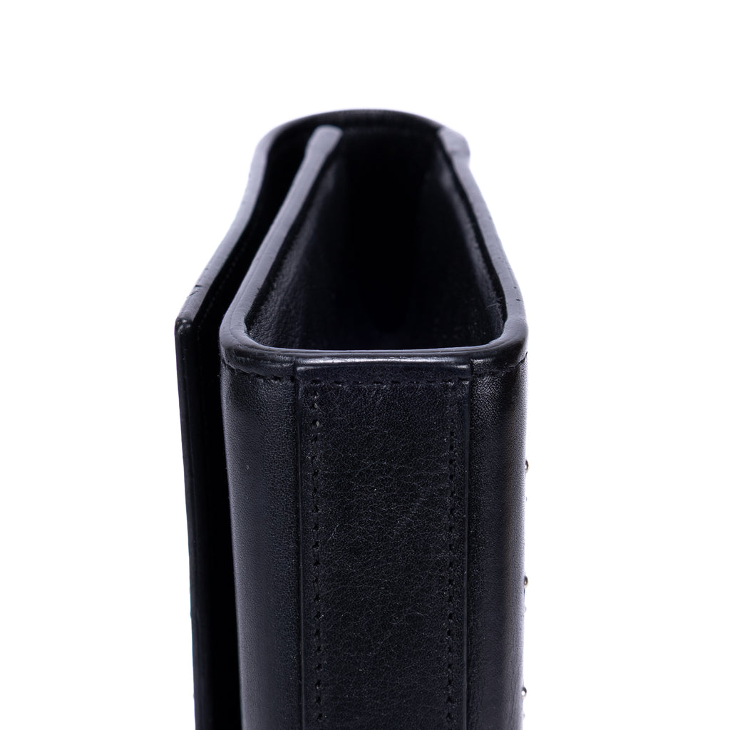 Clutch Studed Kate Clutch Black Smooth Studded Calfskin Leather