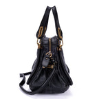 Shoulder Bag Medium Paraty Medium Black Grained Calfskin Leather