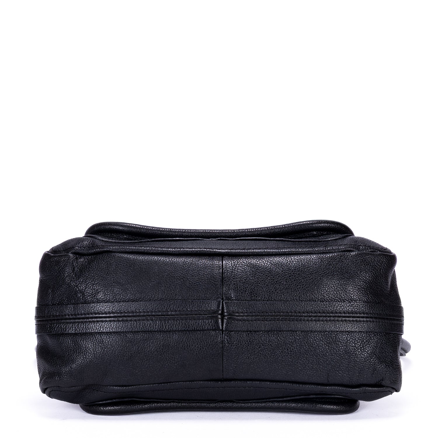 Shoulder Bag Medium Paraty Medium Black Grained Calfskin Leather