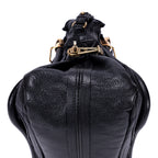 Shoulder Bag Medium Paraty Medium Black Grained Calfskin Leather