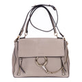Shoulder Bag Medium Faye Day Medium Grey Calfskin Leather