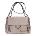 Shoulder Bag Medium Faye Day Medium Grey Calfskin Leather