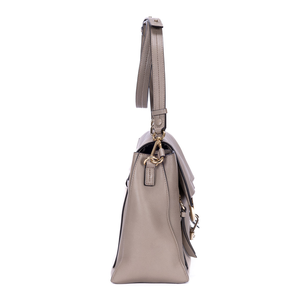 Shoulder Bag Medium Faye Day Medium Grey Calfskin Leather