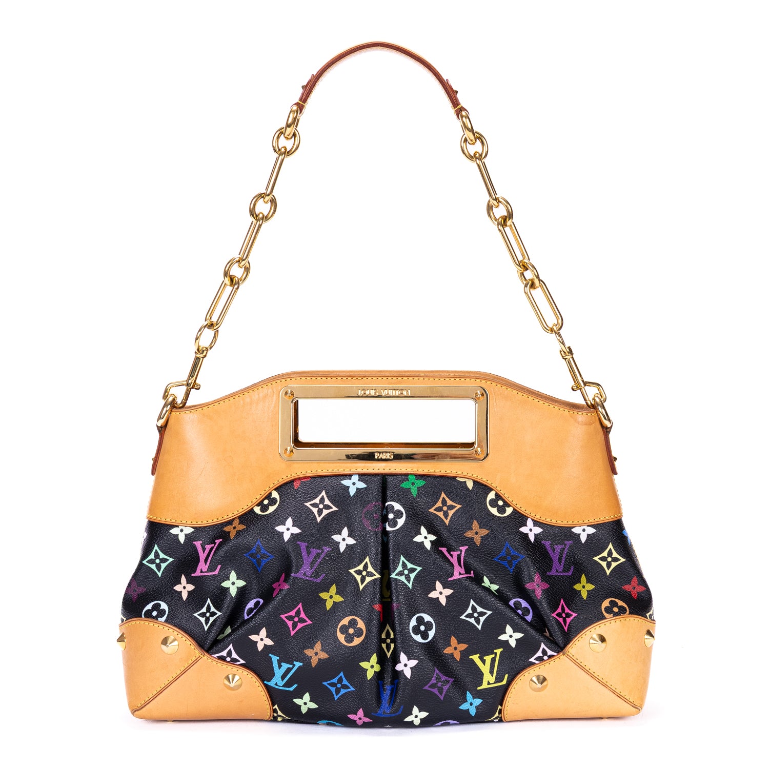 Shoulder Bag Ltd. Ed. Takashi Murakami Multicolore Judy MM Black Colorful Monogram Canvas