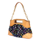Shoulder Bag Ltd. Ed. Takashi Murakami Multicolore Judy MM Black Colorful Monogram Canvas