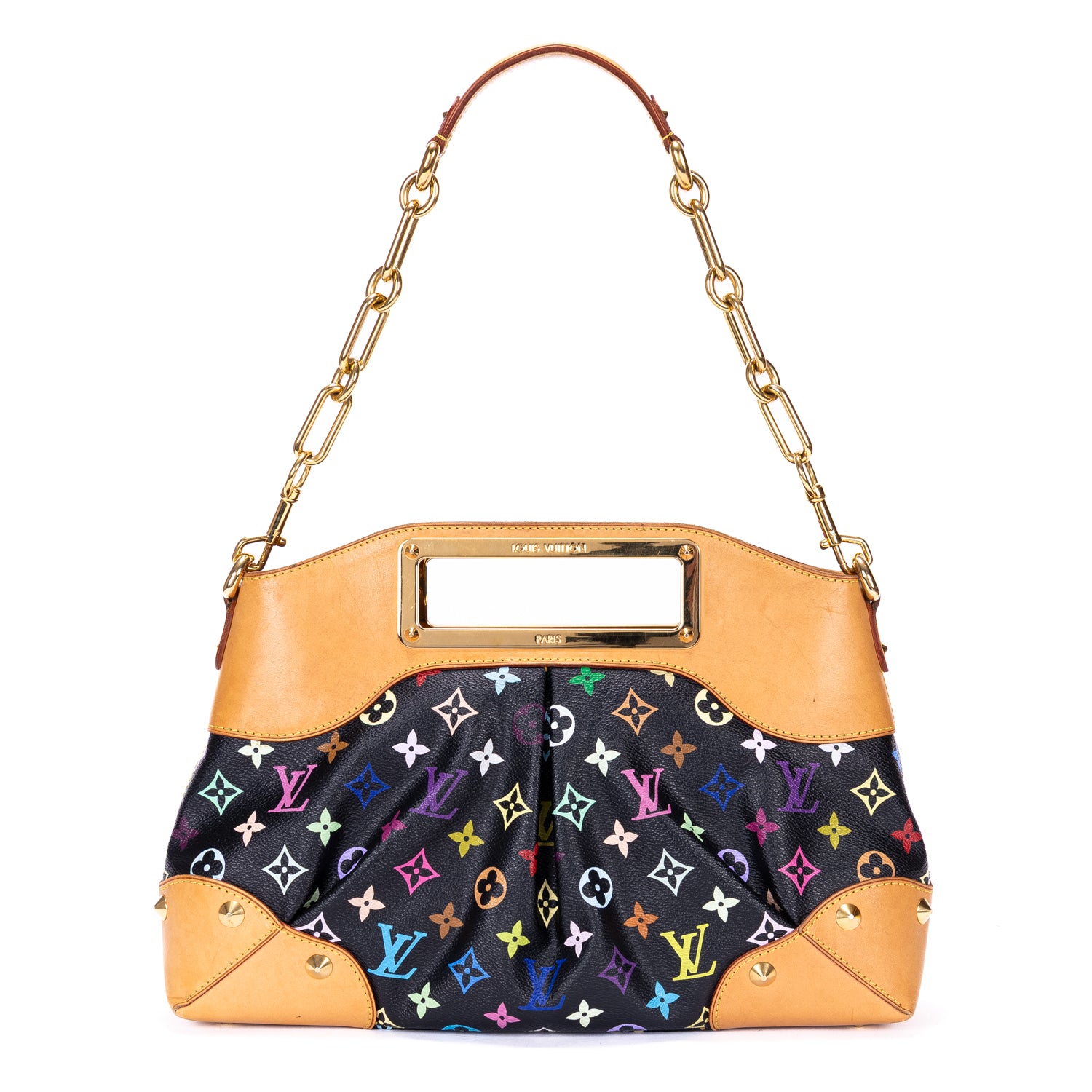 Shoulder Bag Ltd. Ed. Takashi Murakami Multicolore Judy MM Black Colorful Monogram Canvas