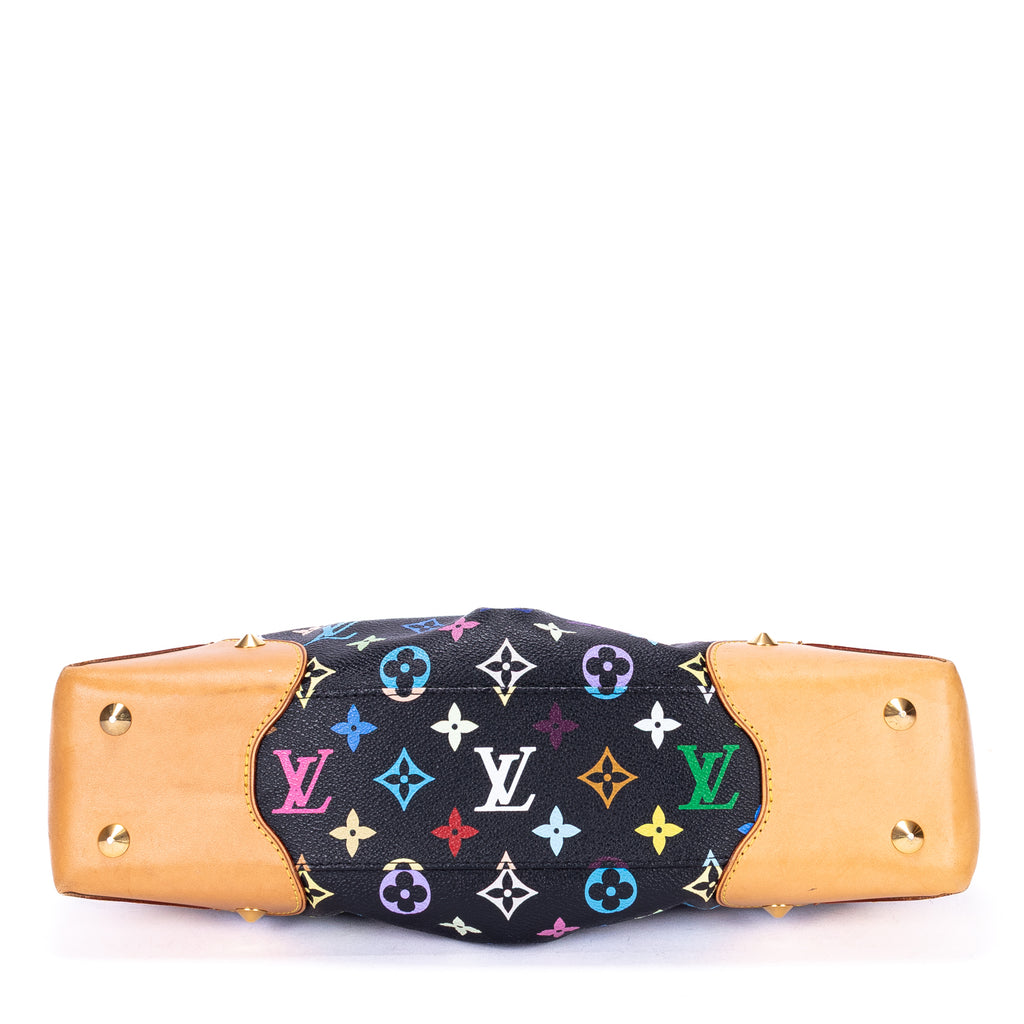 Shoulder Bag Ltd. Ed. Takashi Murakami Multicolore Judy MM Black Colorful Monogram Canvas