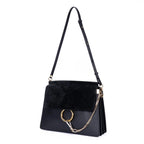 Shoulder Bag Medium Faye Medium Black Calfskin Leather