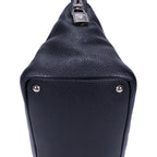 Bolso de hombro, bolso de compras grande, piel Vitello Daino negra