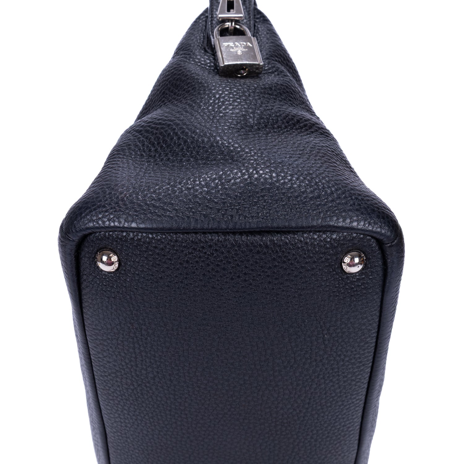 Bolso de hombro, bolso de compras grande, piel Vitello Daino negra