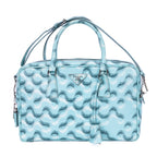 Handbag Bauletto Turquoise Printed Saffiano Leather