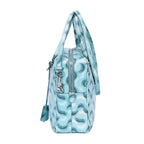 Handbag Bauletto Turquoise Printed Saffiano Leather
