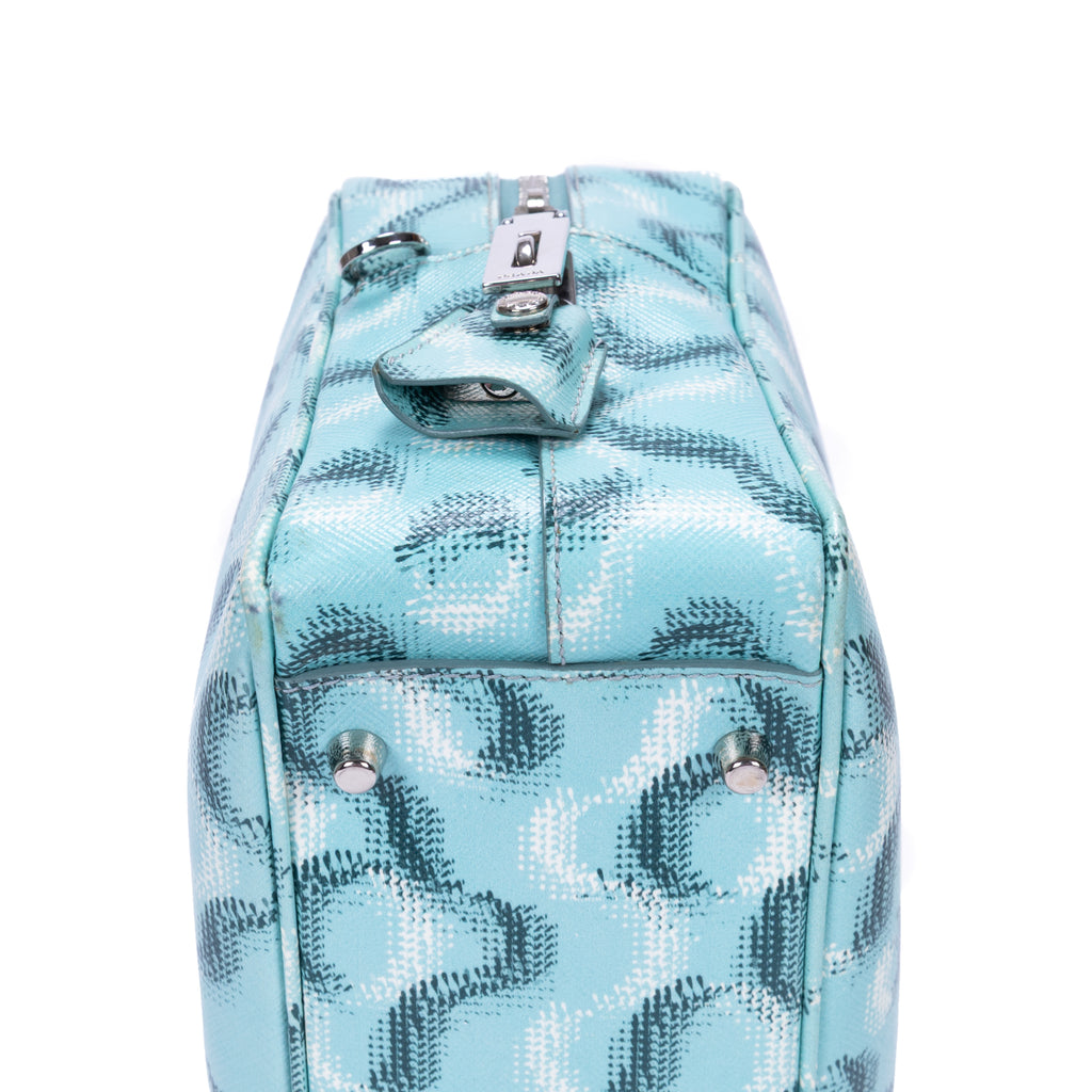 Handbag Bauletto Turquoise Printed Saffiano Leather