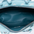 Handbag Bauletto Turquoise Printed Saffiano Leather