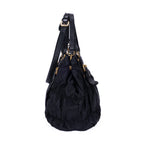 Sac cabas noir en toile Tessuto Gaufre