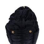 Sac cabas noir en toile Tessuto Gaufre