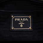 Sac cabas noir en toile Tessuto Gaufre