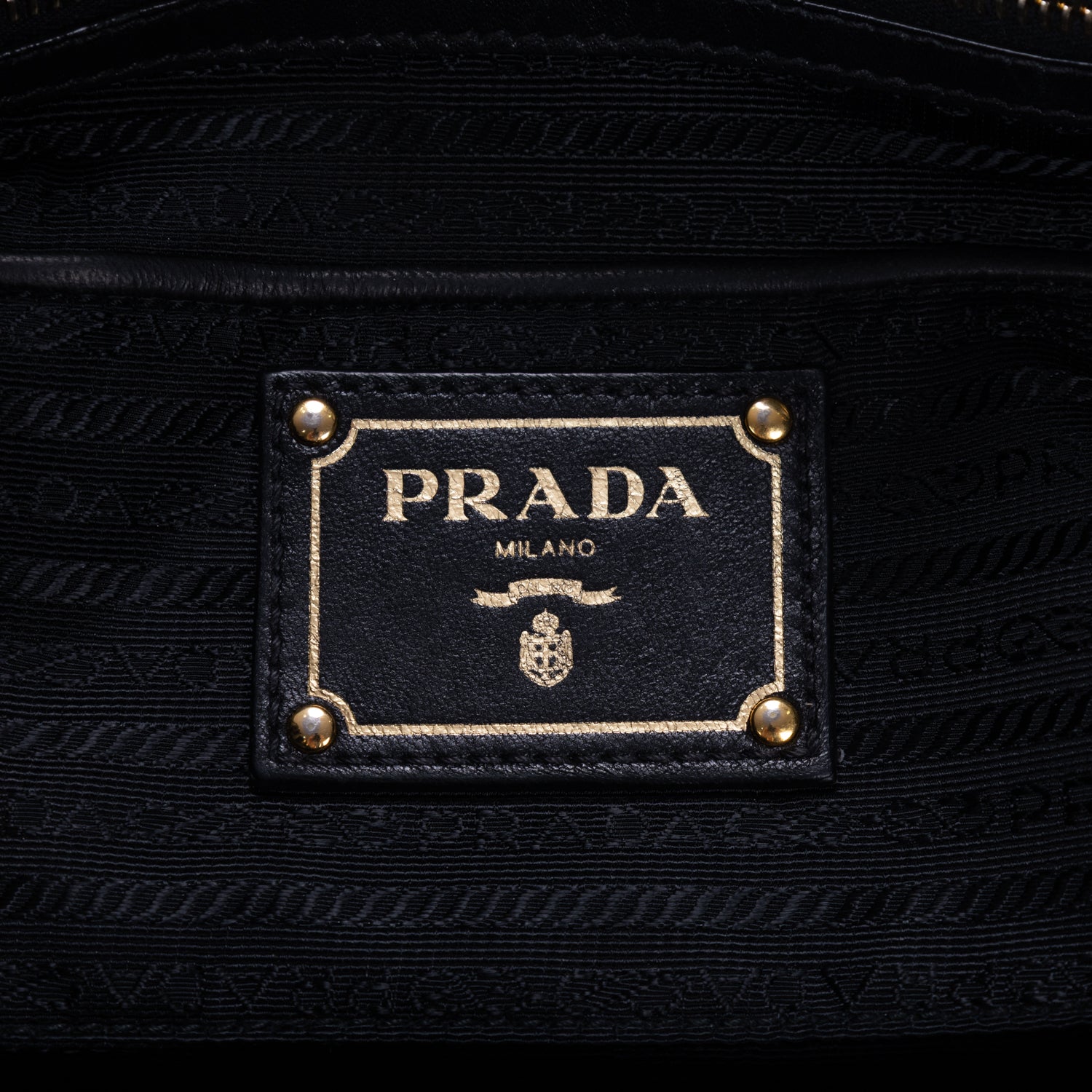 Sac cabas noir en toile Tessuto Gaufre