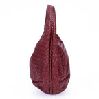 Shoulder Bag Veneta Hobo Large Burgundy Intrecciato Leather