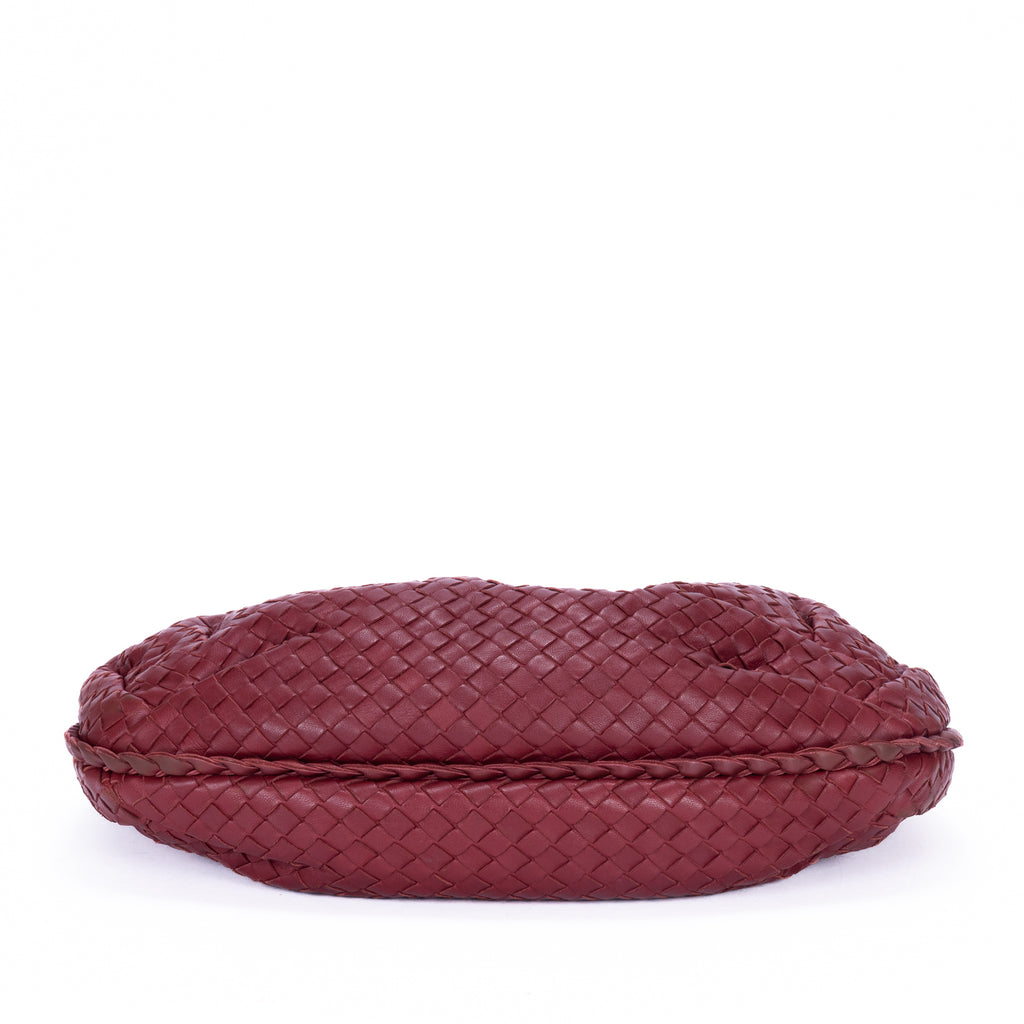 Shoulder Bag Veneta Hobo Large Burgundy Intrecciato Leather