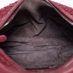 Shoulder Bag Veneta Hobo Large Burgundy Intrecciato Leather