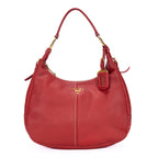Bolso de Hombro Hobo Piel Vitello Daino Roja