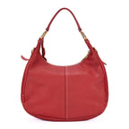 Bolso de Hombro Hobo Piel Vitello Daino Roja