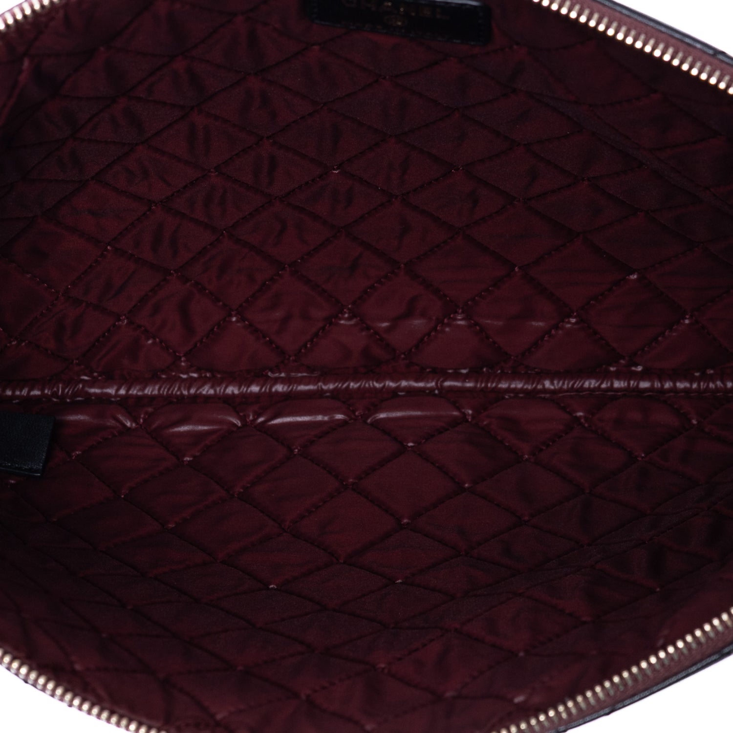 Clutch Large O Case Clutch Large Black Quilted Lambskin Leather