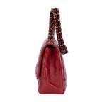 Shoulder Bag Classic Jumbo Single Flap Red Quilted Lambskin Leather
