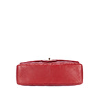 Shoulder Bag Classic Jumbo Single Flap Red Quilted Lambskin Leather