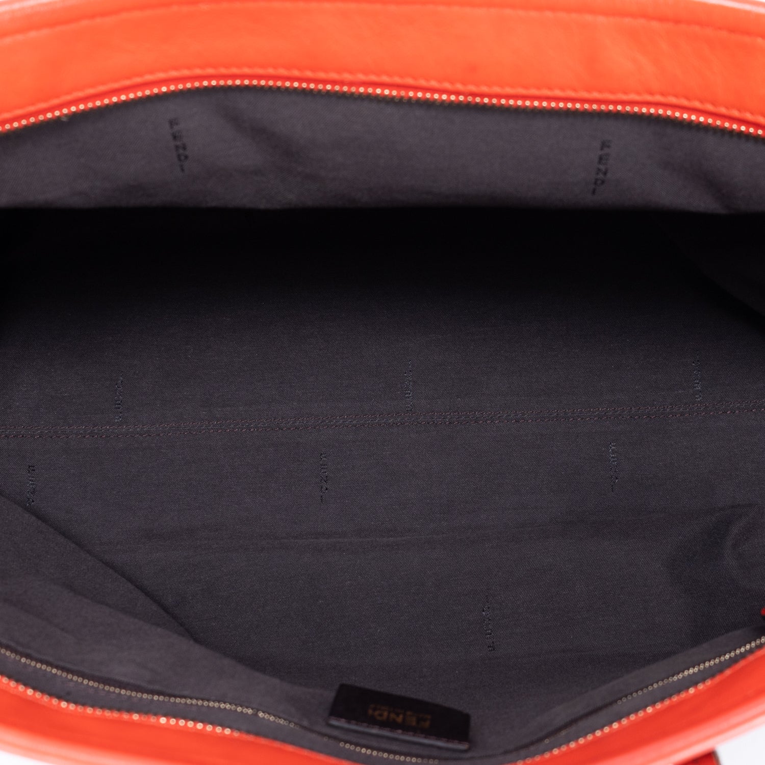 Shoulder Bag Roll Zip Tote Brown Pequin Striped Canvas