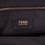 Shoulder Bag Roll Zip Tote Brown Pequin Striped Canvas