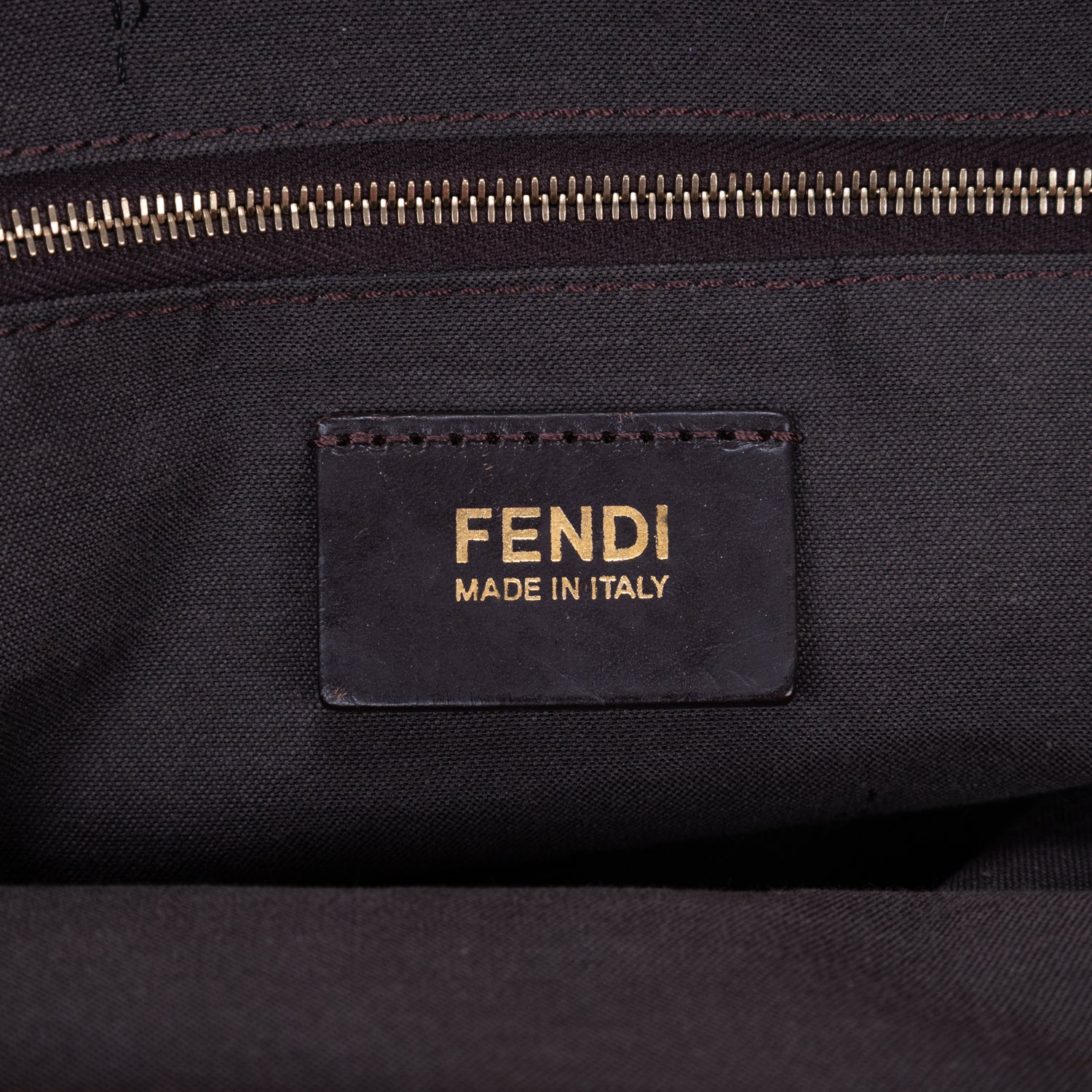 Shoulder Bag Roll Zip Tote Brown Pequin Striped Canvas