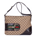 Bandolera Horsebit Hasler Bandolera Lona Monogram Beige