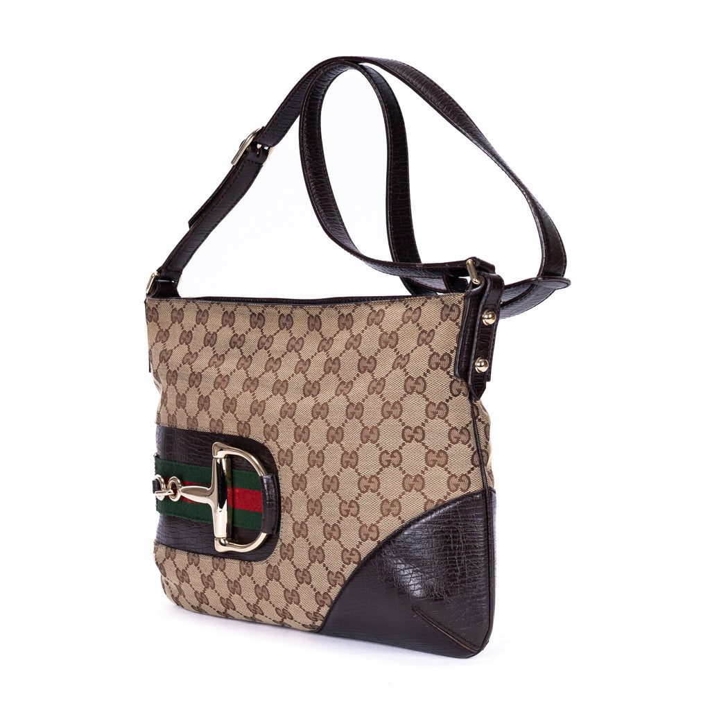 Bandolera Horsebit Hasler Bandolera Lona Monogram Beige