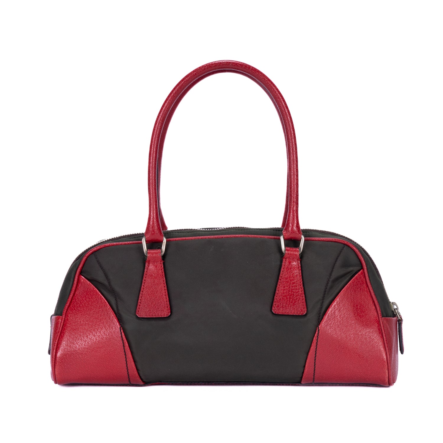 Sac à bandoulière Vintage Bowler Toile de nylon Kaki