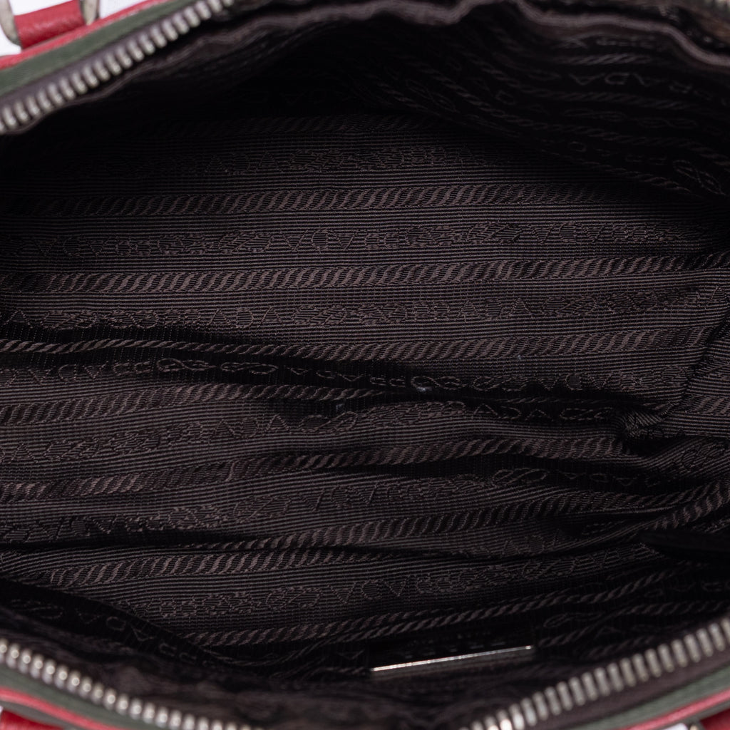 Sac à bandoulière Vintage Bowler Toile de nylon Kaki