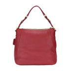 Bolso hobo de piel de ternera Vitello Daino roja