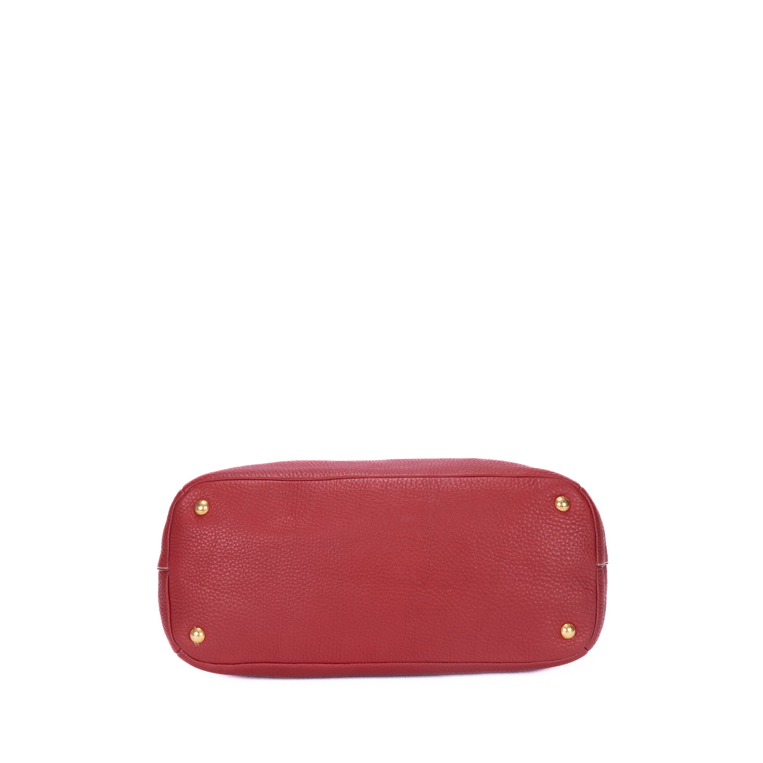 Bolso hobo de piel de ternera Vitello Daino roja